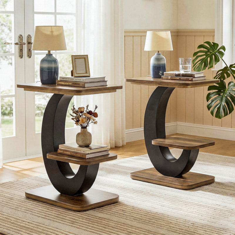 20.47''Arc-Shaped Side End Table