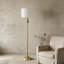Lampe sur pied contemporaine avec ampoule à DEL, lumière sur pied de 61 pouces au fini doré pour le salon, la chambre à coucher ou le bureau