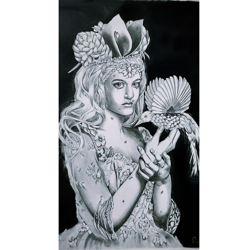 Icône de modèle - Croquis au crayon | Peinture de Pragga Majumder