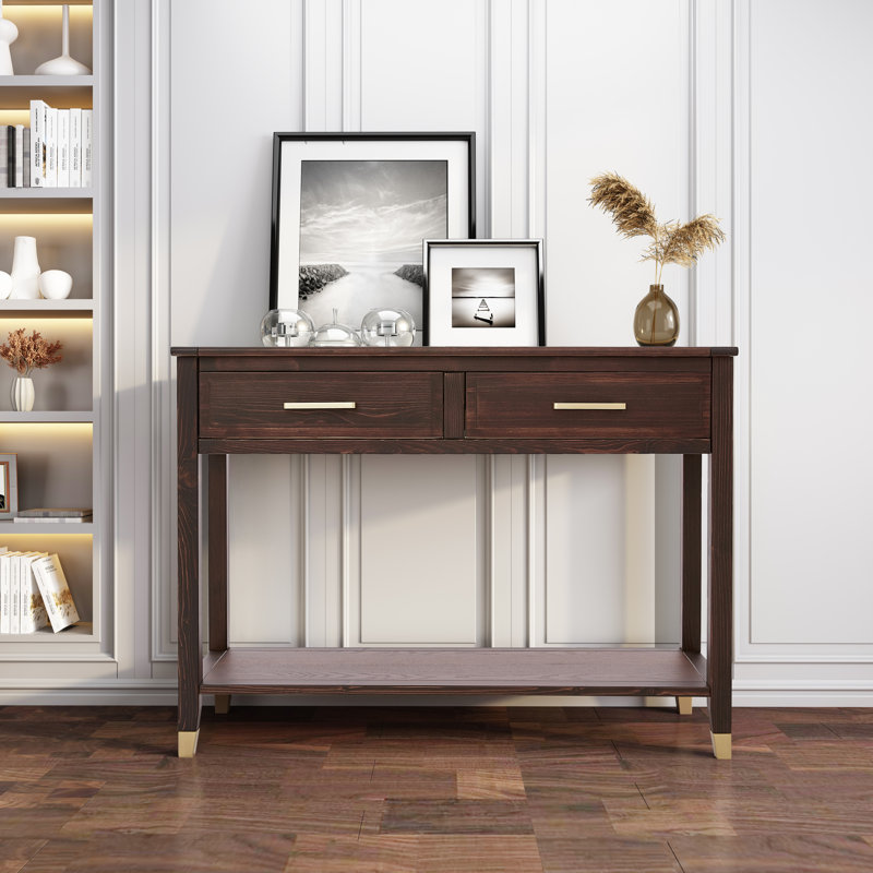 Minaxi 41.3'' Console Table, Brown