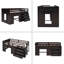 Lit mezzanine simple avec armoire et tablette-55031010