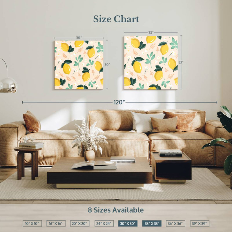 Yarlin Lemon And Flowers Pattern