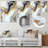 White And Gold Marble Abstract II metal Wall Décor-2080806941
