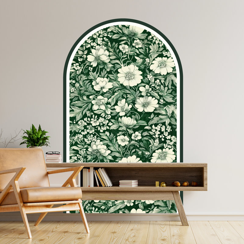 Adhésif décoratif art nouveau, rétro, pelez et collez, amovible, H 71 po x l 40 po