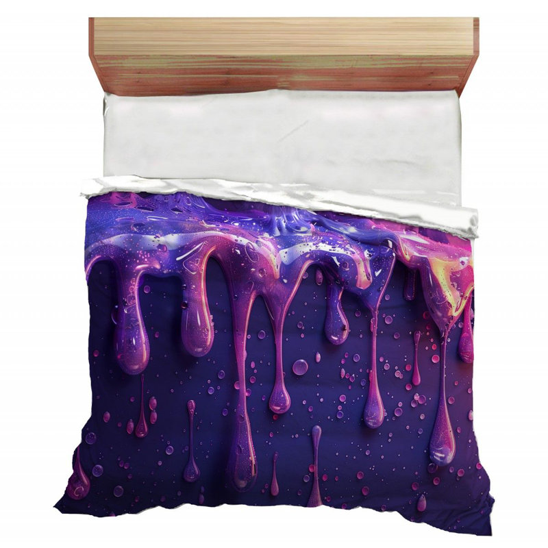 Dripping Paint Abstract Comforter, King Comforter 
