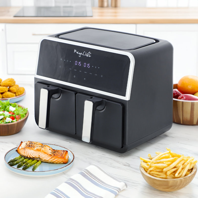 Friteuse à air électrique numérique MegaChef Dual 4,5 + 4,5 litres
