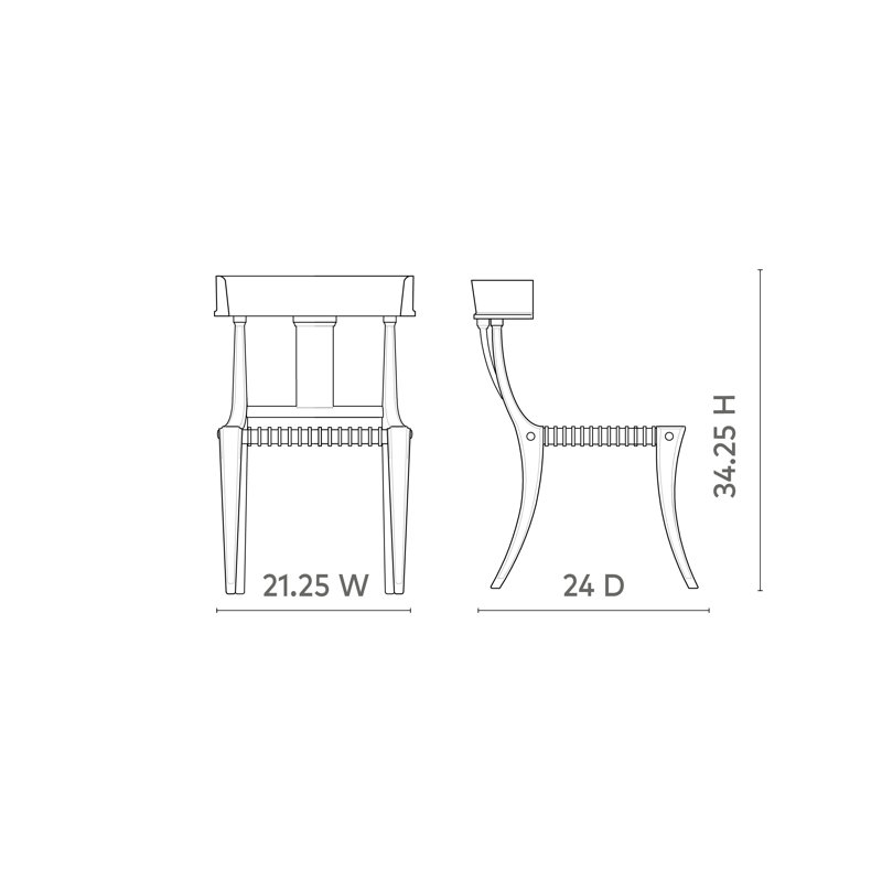 Milos Solid Wood Dining Chair, Sand