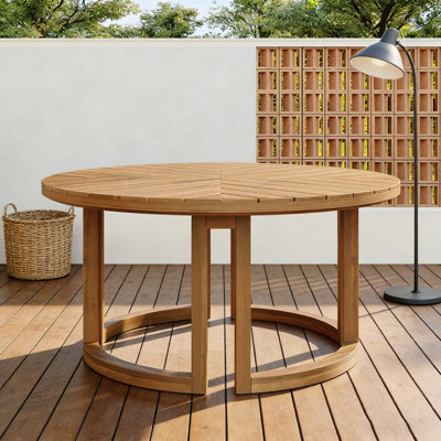 Round Outdoor Dining Table , 59 " W 59 " D