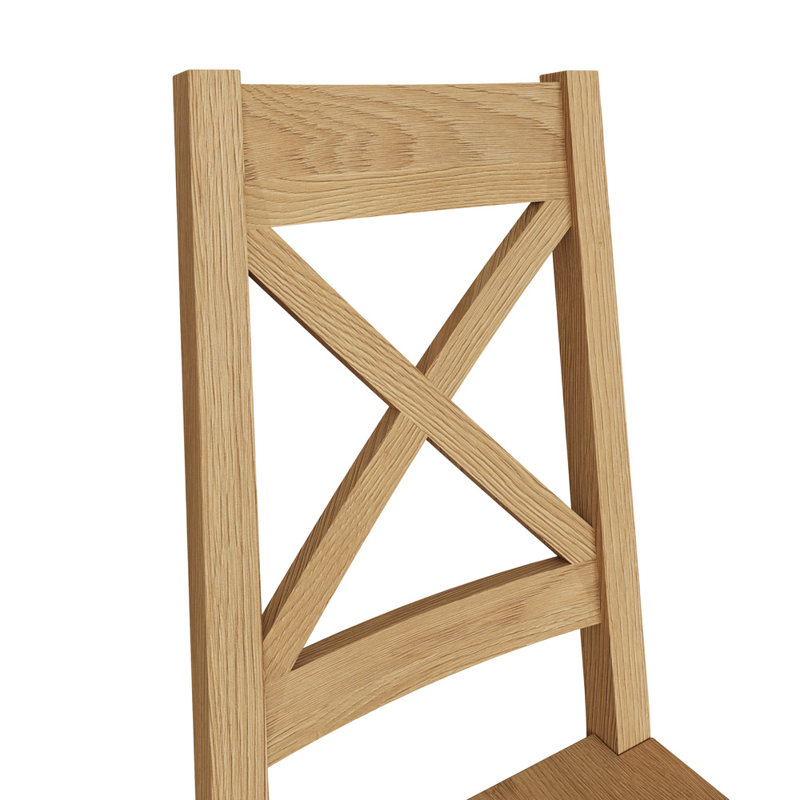 Oakham Cross Back Chair Wooden Seat