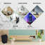 Agron 5L Bathroom Bin Swing Top Dust Bin Plastic Waste Paper Basket Square Small Rubbish Trash Can
