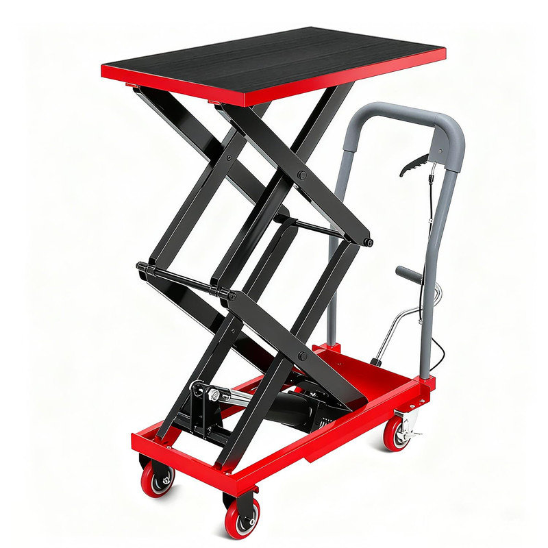 Table élévatrice à ciseaux hydraulique - capacité de 330 lb, hauteur de 50 po, tapis antidérapant pour la boutique et le garage