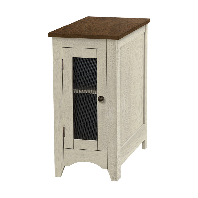 Table d'appoint, table de bout, table d'appoint, étroite, table de chevet, chambre à coucher, rangement, transitionnel - bois manufacturé / bois manufacturé - quatre pieds