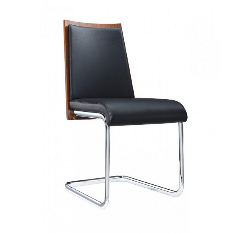 Chaise d'appoint rembourrée Oman, Similicuir blanc brillant