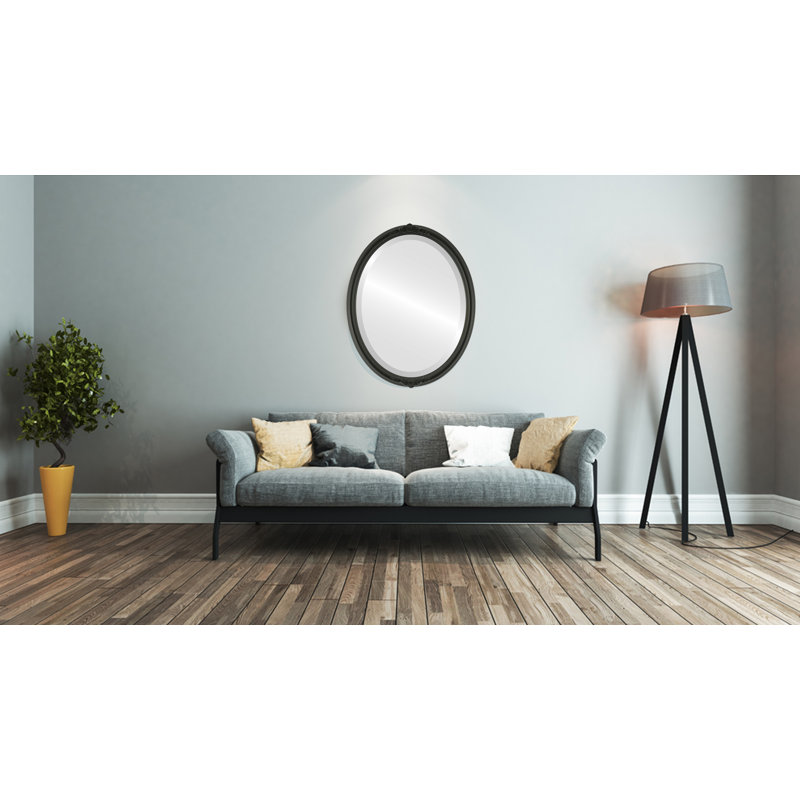 Miroir Rhin, H 25 po x l 21 po, Noir mat