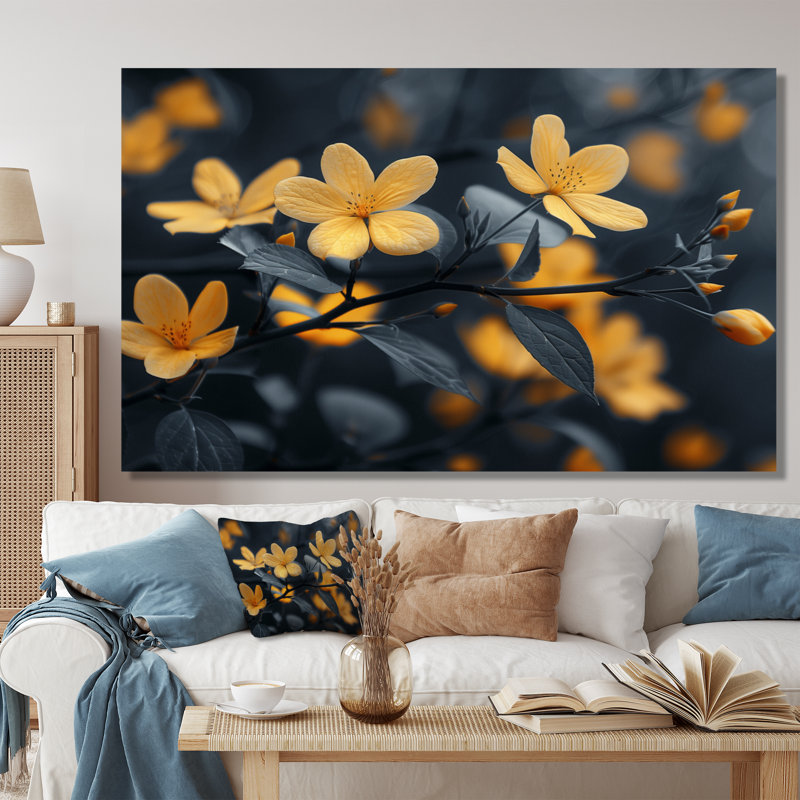 Gillies - Décoration murale cerisier en fleurs, Toile tendue, 30" H x 40" W