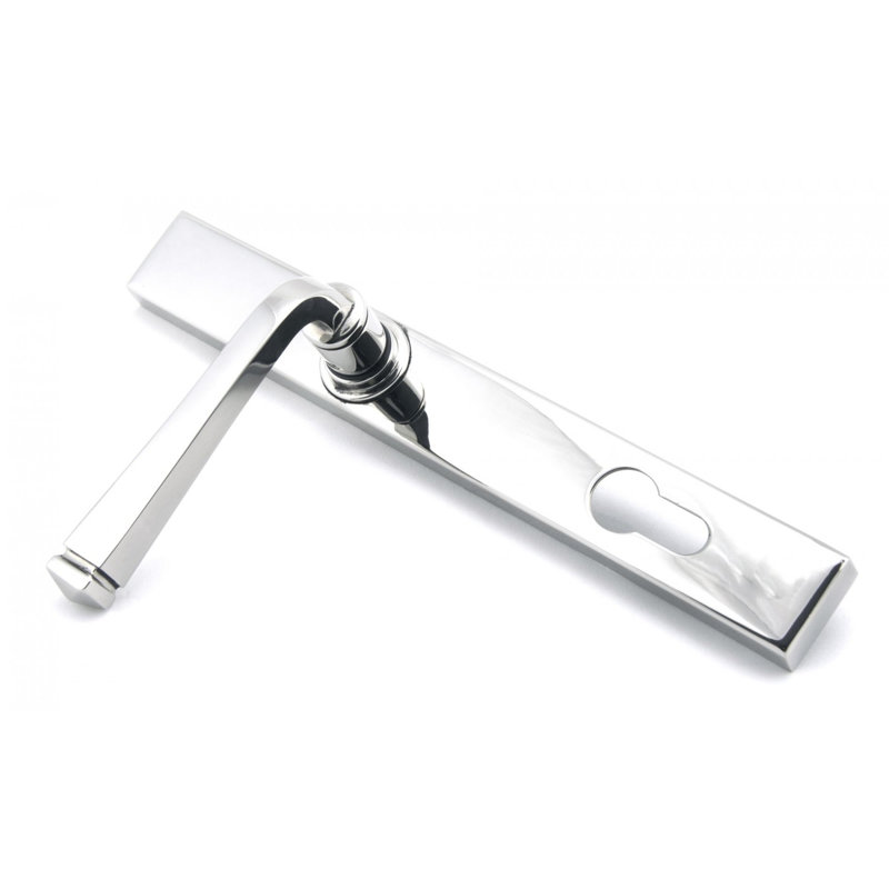Avon Lock Door Handle Kit, Polished Chrome