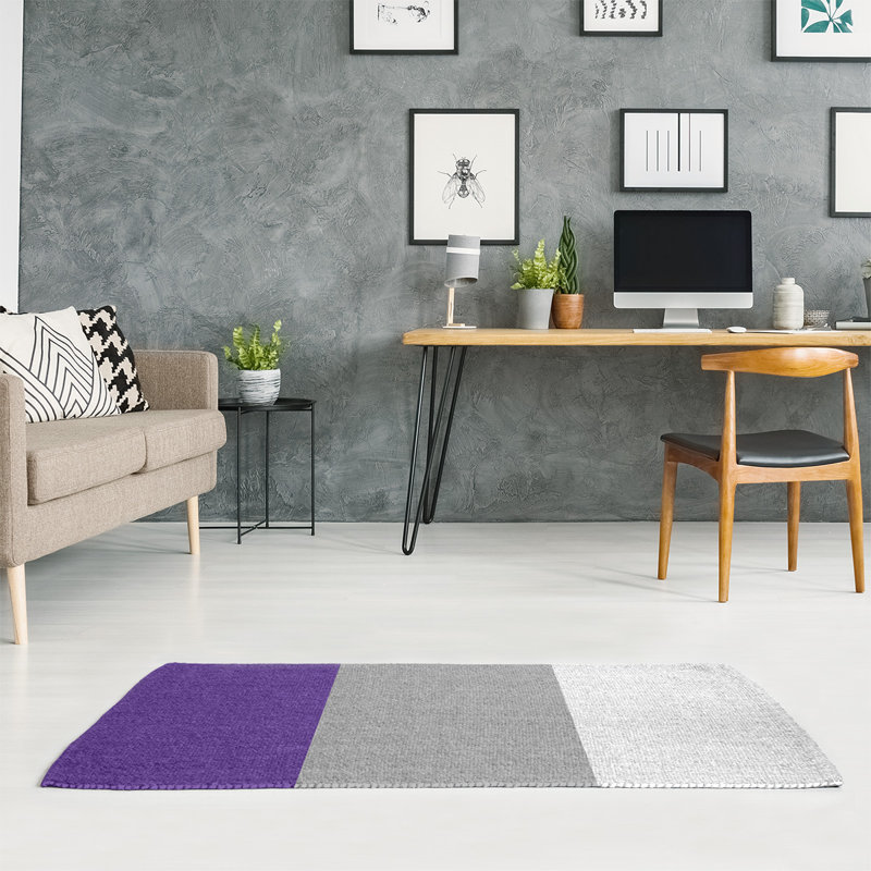 Tapis mauve/gris, Rectangle 5 pi x 7 pi