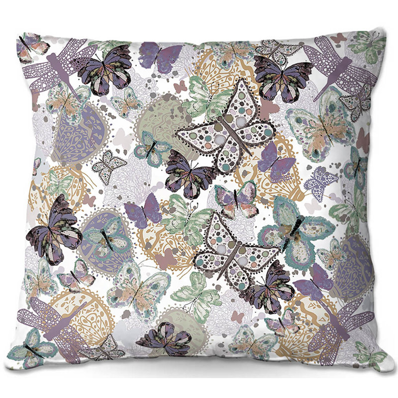 Reversible Throw Pillow, 18" x 18", Pale Green