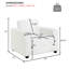 Fauteuil de bureau Mid-Century en chenille avec accoudoirs inclinés, mousse élastique à haute densité de 7 pouces, coussin en mousse viscoélastique à long terme, convient aux dortoirs