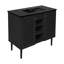 Meuble-lavabo autoportant 36 po Bron en chêne brun avec comptoir à 3 trous noir-105680445-105680444-121538970