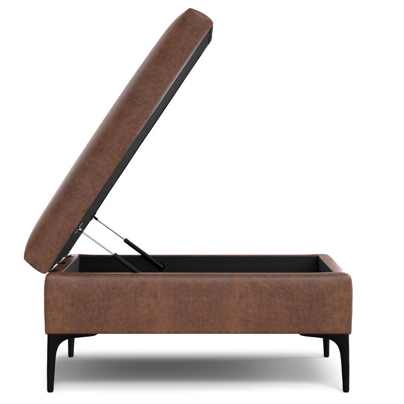 Repose-pieds de rangement pour table basse 36 po avec couvercle relevable Rebecca
