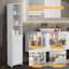 Alycea Freestanding Bathroom Cabinet and Linen Cabinet