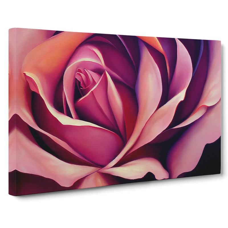 Ideal Rose Flower - Wrapped Canvas, 40cm H x 60cm W x 3cm D