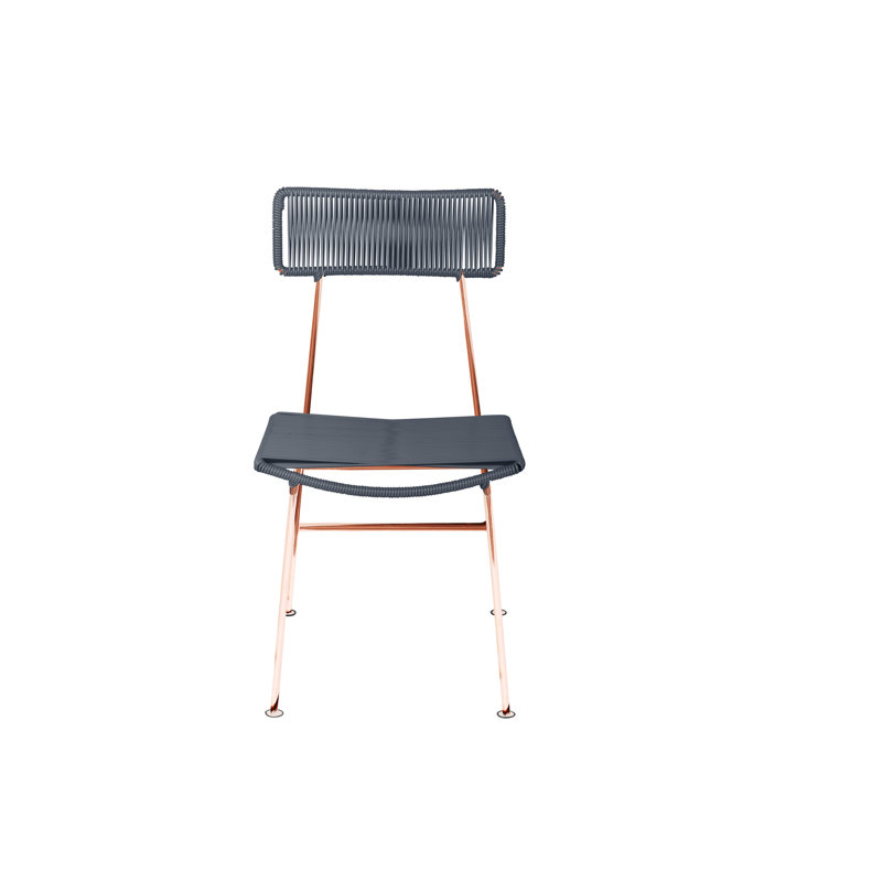 Chaise Hapi, Gris foncé / cuivre