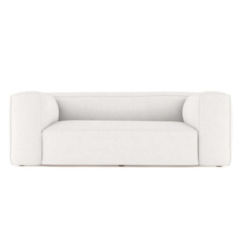 Crosby Slope Arm Sofa, 32.5" H x 84" W x 43" D, Weathered, Box Weave Linen Blanc