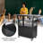 Height Adjustable Rolling AV Cart With Locking Cabinet