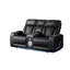 Causeuse inclinable de style moderne Fortuner en bois et massage inclus - Noir-282559222