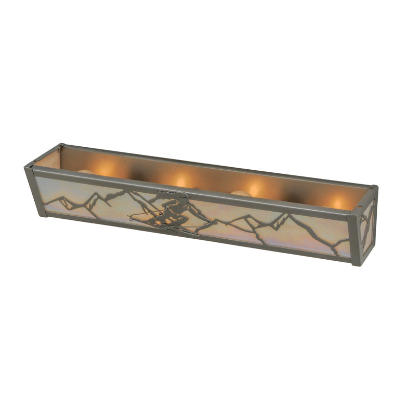 Rustic Lodge 4 - Light Bath Bar, Nickel