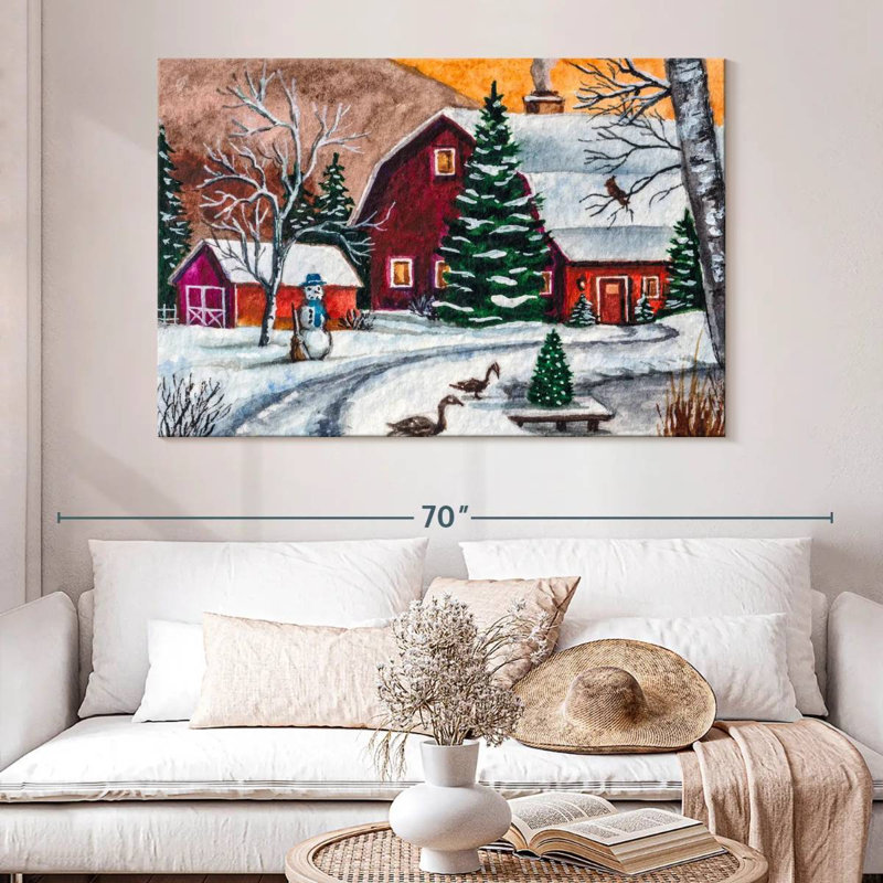 Christmas Farm, 34" H x 51" W