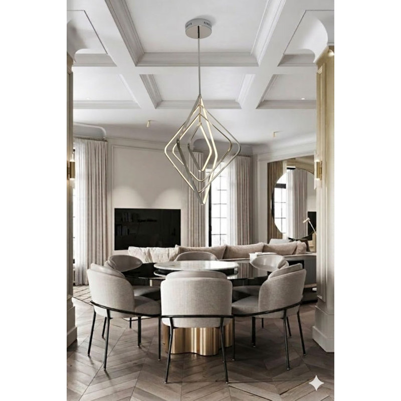Cecillia Silver LED Pendant With Acrylic Diffusers
