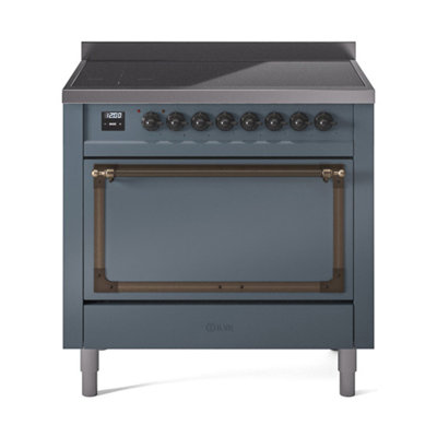 Cuisinière à induction ILVE Nostalgie II Série 36 po avec 6 éléments à induction (porte pleine)