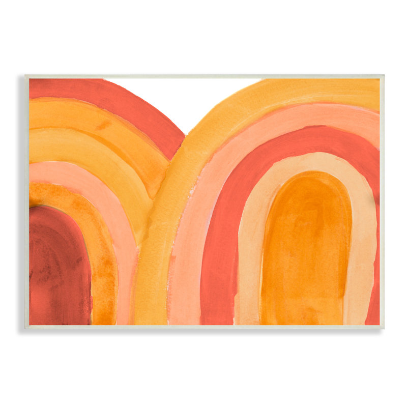 «Rainbows Summer» par Emily Navas - Peinture, Plaque murale, H 10 po x l 15 po