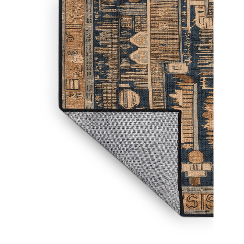 Tapis brun lavable à la machine, Rectangle 5 pi x 7 pi