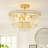 3 - Light Shell Semi Flush Mount Ceiling Light