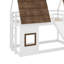 Lit superposé simple en bois avec toit, échelle et toboggan