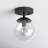 Covela Sasheer Glass Semi Flush Mount-1926509144