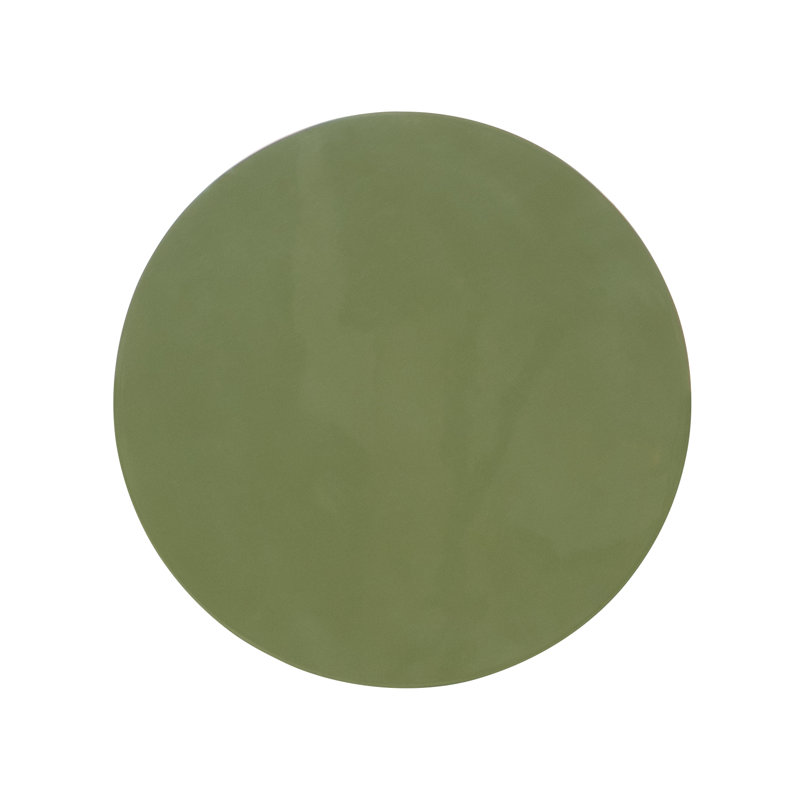 Olsen Brass Pedestal End Table, Moss