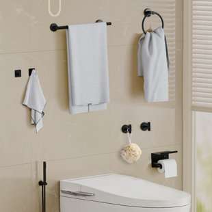 7 - Piece Towel Rack Set,Bathroom Hardware Set,Rustproof Stainless Steel Towel Bar Set,Wall Mounted Towel Racks for Bathroom 