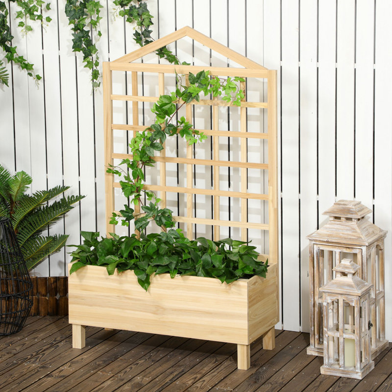Azeneth Wood Elevated Planter
