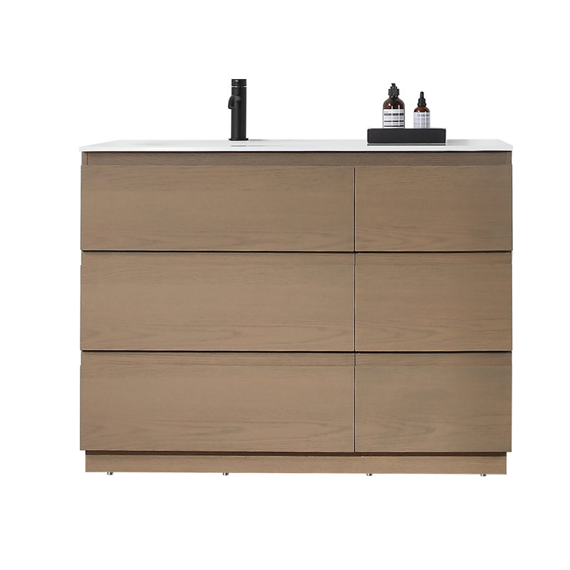 Ensemble de meuble-lavabo simple 42 po Arla, Chêne doré