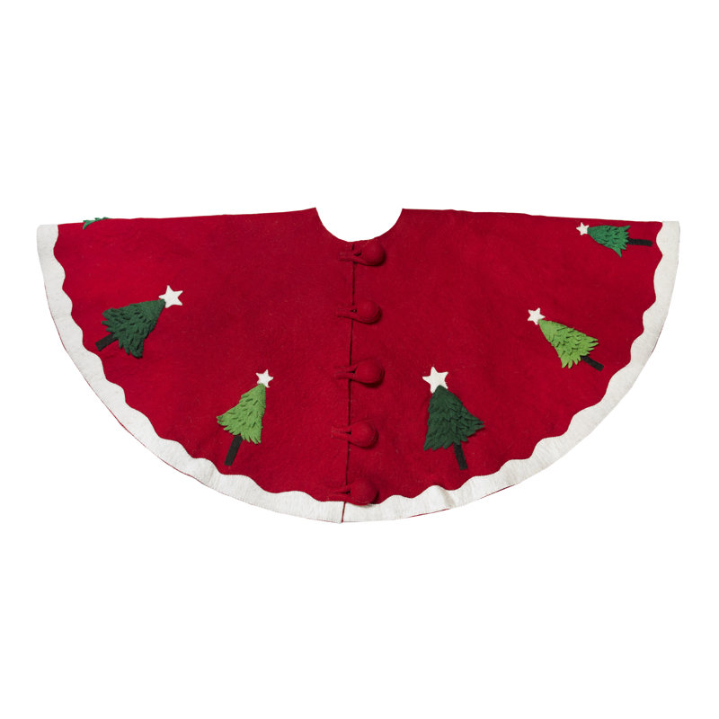 Multilayered Trees Tree Skirt, Red