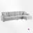 3 - Piece Upholstered L-Shaped Sectional Couch-959703761