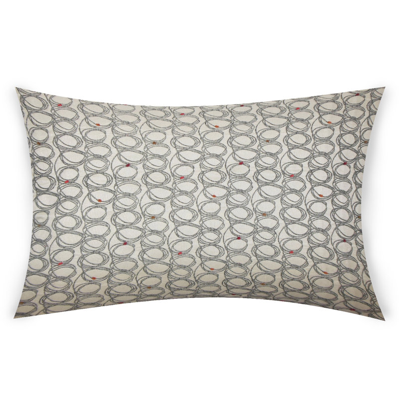 Pierre Geometric Feather Reversible Throw Pillow