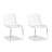 Clear+Silver Solid back side Chair(Set of 2)