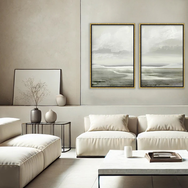 Nature Inspired Reflections Of Tranquility Diptych, 24" H x 32" W