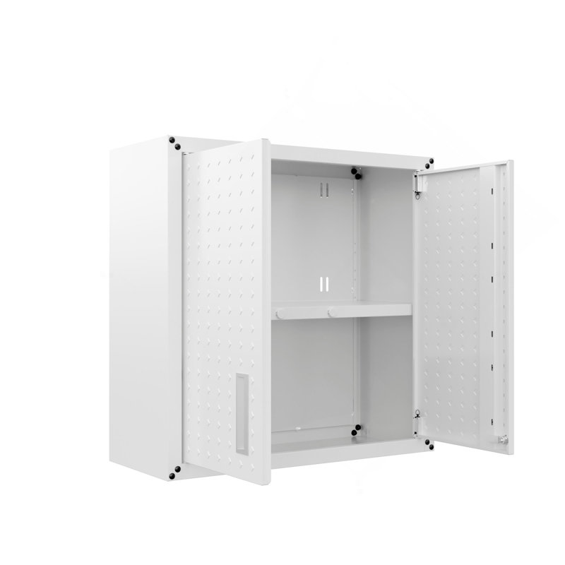 Armoire de garage flottante, Blanc